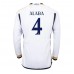 Günstige Real Madrid David Alaba #4 Heim Fussballtrikot 2023-24 Langarm